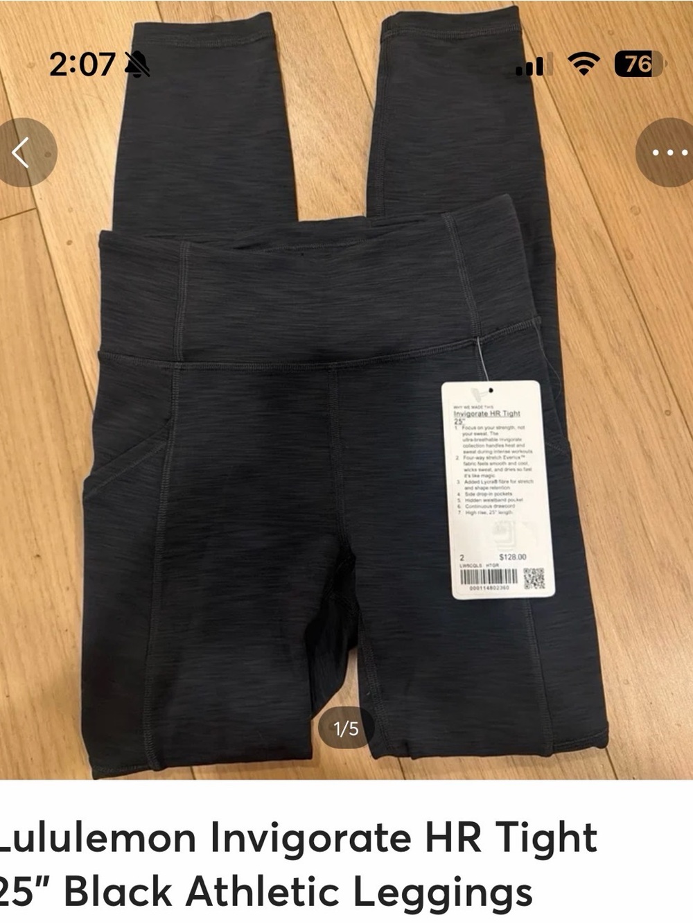 lululemon athletica Black High-Rise Leggings